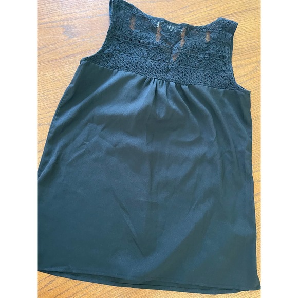 New York & Company Black Tank Top With Lace Size XS - Picture 4 of 5